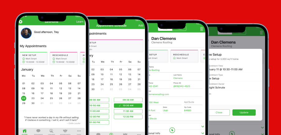 SalesRabbit mobile product screen